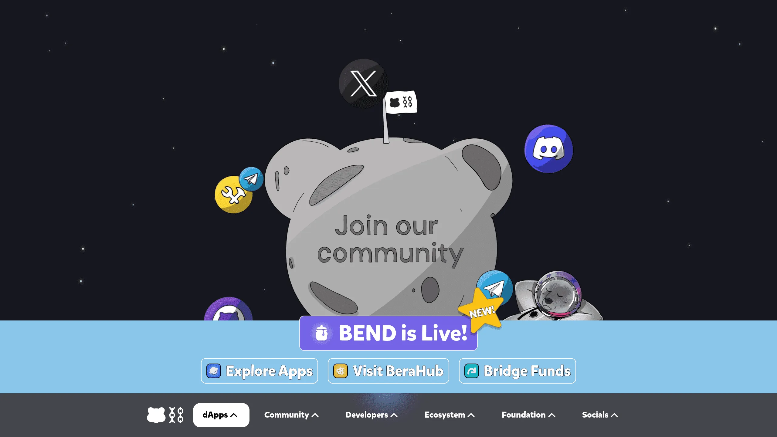 Screenshot of Berachain website