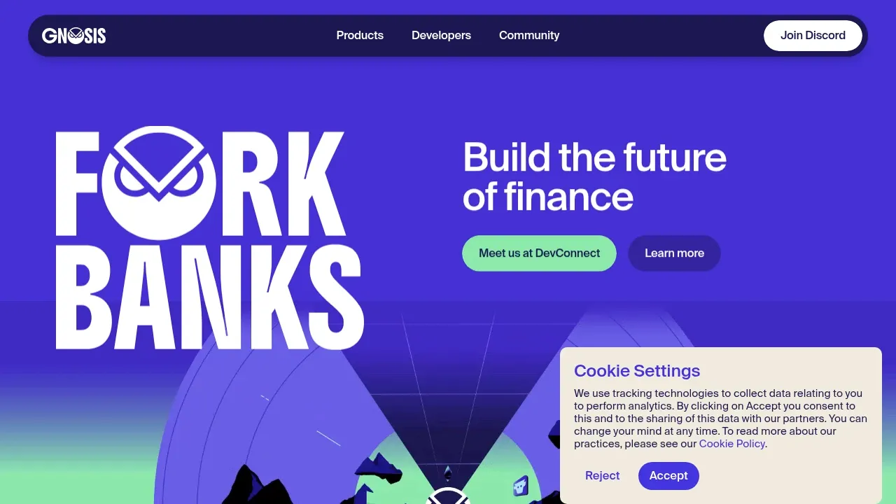Gnosis - Fast, low-cost Ethereum sidechain for DeFi and payments - Blockchain network interface and ecosystem screenshot